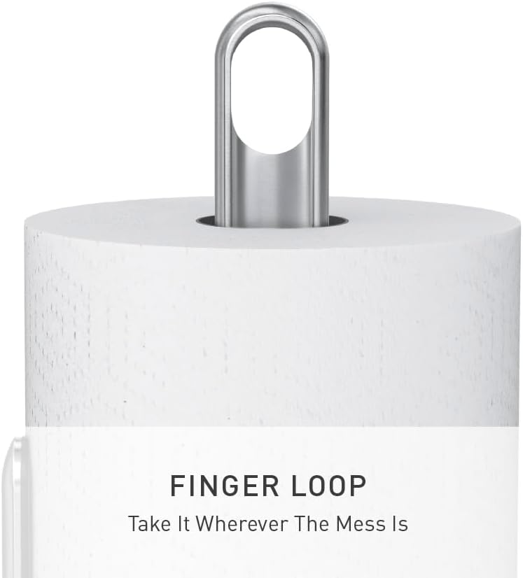 Simple Human Tension Arm Standing Paper Towel Holder, Heavy-Duty, Easy One-Handed Tear, Kitchen Countertop, Brushed Stainless Steel - Image 4